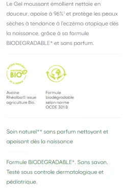 Exomega control gel moussant émollient anti-grattage A-Derma - flacon de 500ml