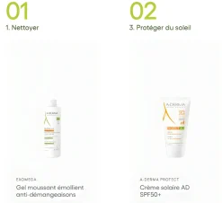 Exomega control gel moussant émollient anti-grattage A-Derma - flacon de 500ml