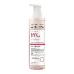 Exomega gel nettoyant calmant A-Derma - flacon-pompe de 200ml