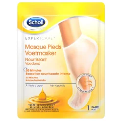 Expertcare Masque pieds nourrissant à l'huile d'argan Scholl - sachet d'une paire