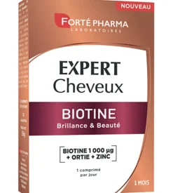 Expert cheveux biotine Forté Pharma - boite de 30 comprimés