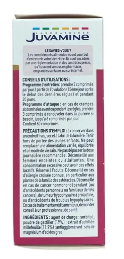 Expert Confort menstruel 3en1 Juvamine - boite de 60 comprimés