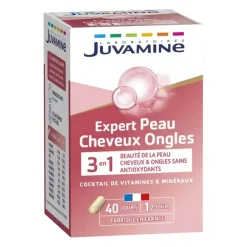 Expert peau cheveux ongles Juvamine - boite de 40 gélules