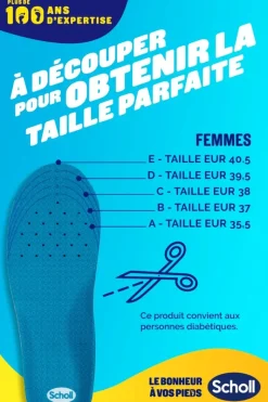ExpertSupport Semelles Chaussure professionelle taille S Scholl - 1 paire de semelle (pointure 35,5 à 40,5)