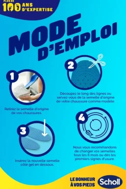 ExpertSupport Semelles Chaussure professionelle taille S Scholl - 1 paire de semelle (pointure 35,5 à 40,5)