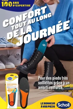 ExpertSupport Semelles Chaussure professionelle taille S Scholl - 1 paire de semelle (pointure 35,5 à 40,5)