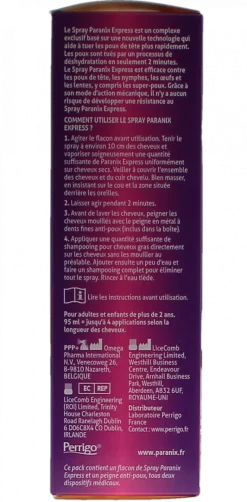 Express Spray anti-poux Paranix - spray de 95ml + un peigne