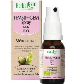 FEM50 + gem ménopause Herbalgem - spray de 15ml