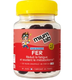 Fer enfants sans sucres Mium Lab - pot de 30 gummies