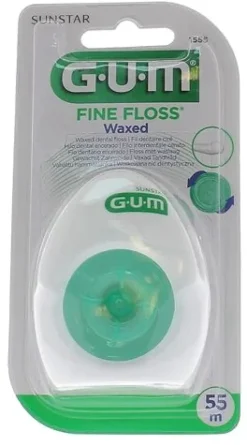 Fil dentaire fin et résistant fine floss Waxed Gum - 55 mètres