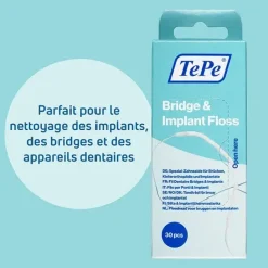 Fil dentaire spécial implants TePe - boite de 30 pièces