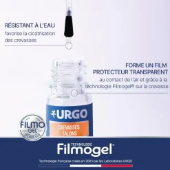 Filmogel Crevasses talons fendillés Urgo - flacon de 7,5ml