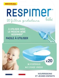 Filtres protecteurs bébé Respimer - boîte de 20 filtres