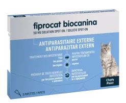 Fiprocat 50 mg Solution spot-on chats Biocanina - 3 pipettes de 0,5 ml