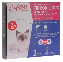 Fiprokil Duo chat 50 mg/60 mg Clément-Thékan