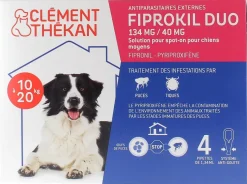 Fiprokil duo chien 134 mg/40 mg Clément-thékan - 4 pipettes de 1,34 ml