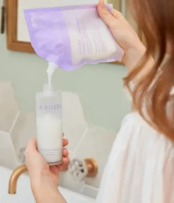 Flacon de shampoing en verre La Rosée - flacon-pompe de 200ml