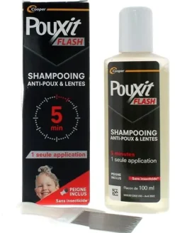 Flash Shampooing anti-poux et lentes Pouxit - flacon de 100ml