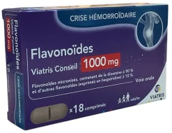 Flavonoïdes 1000 mg crise hémorroïdaire Viatris – 18 comprimés