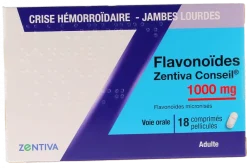 Flavonoïdes 1000 mg Zentiva – 18 comprimés pelliculés