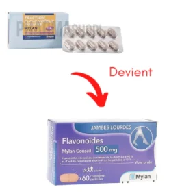 Flavonoïdes Mylan 500 mg – 60 comprimés