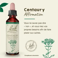 Fleur de Bach Centaury Centaurium umbellatum - flacon de 20 ml