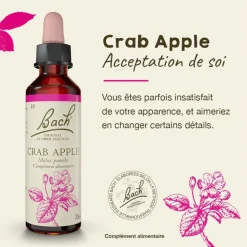 Fleur de Bach Crab Apple Malus pumila - flacon de 20 ml