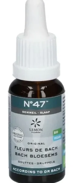 Fleur de bach n°47 Sommeil bio Lemon Pharma- flacon de 20ml