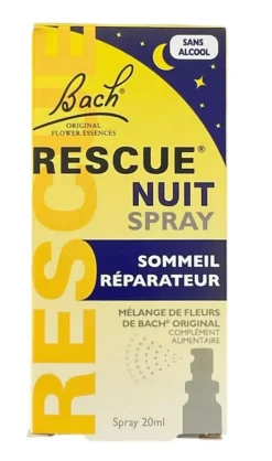 Fleur de Bach Rescue nuit spray sommeil réparateur sans alcool Famadem - spray de 20ml