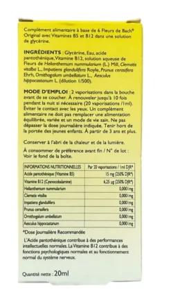 Fleur de Bach Rescue nuit spray sommeil réparateur sans alcool Famadem - spray de 20ml