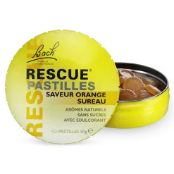 Fleur de Bach Rescue pastilles orange/sureau - boîte de 50 g