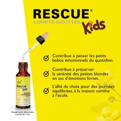 Fleur de Bach Rescue Remedy Kids réconforte et rassure - flacon de 10 ml