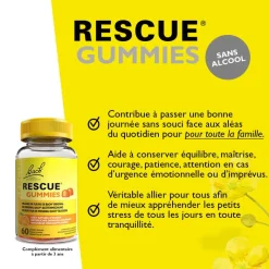 Fleurs de Bach Gummies Rescue goût orange - pot de 60 gommes