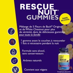 Fleurs de Bach Gummies Rescue nuit goût fruits rouges - pot de 60 gommes