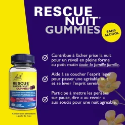 Fleurs de Bach Gummies Rescue nuit goût fruits rouges - pot de 60 gommes