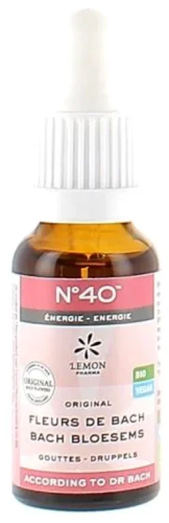 Fleurs de Bach N°40 Énergie bio Lemon Pharma - flacon de 20ml