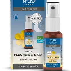 Fleurs d'E. Bach nuit paisible N°39 Lemon pharma - spray liquide 20 ml