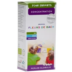 Fleurs de bach perles globulix concentration enfants Lemon pharma - flacon de 20g