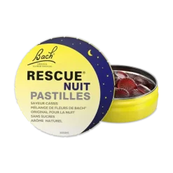 Fleurs de Bach Rescue nuit pastilles saveur cassis Famadem - boite de 50g