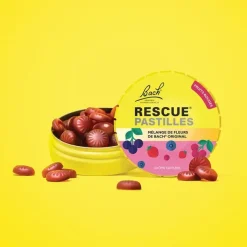 Fleurs de Bach Rescue pastilles saveur fruits rouges Famadem - boite de 50g
