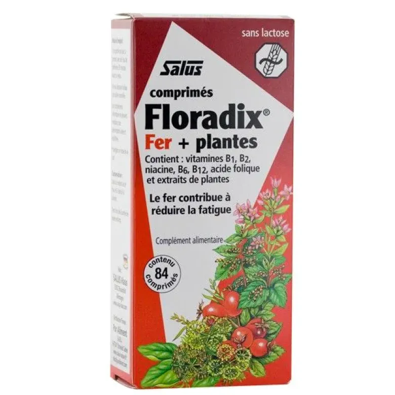 Floradix fer + plantes Salus - 84 comprimés