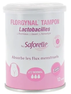 Florgynal tampon probiotique normal sans applicateur Saforelle - boite de 12 tampons