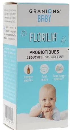 Florilia Sirop probiotiques bébé Granions - flacon compte-gouttes de 15ml