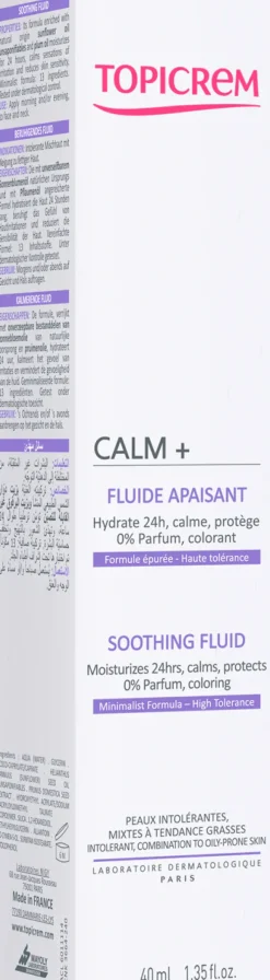 Fluide apaisant CALM+ Topicrèm - tube de 40 ml
