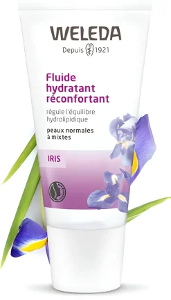 Fluide hydratant réconfortant à l'iris bio Weleda - tube de de 30 ml
