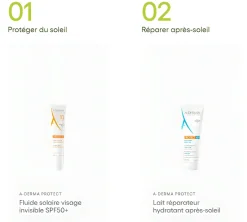 Fluide Invisible Protect SPF50+ A-Derma - tube de 40 ml