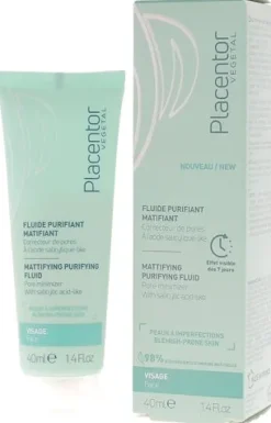 Fluide purifiant matifiant peaux à imperfections Placentor végétal - tube de 40ml