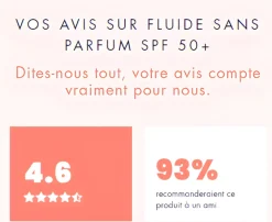 Fluide solaire sans parfum SPF 50+ Avène - flacon de 50 ml