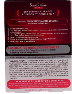 Fluidiveine Jambes légères triple action Santarome