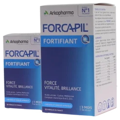 Forcapil fortifiant cheveux et ongles Arkopharma - offre boîte de 180 gélules + 60 gélules